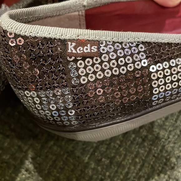 Keds checkered sequence patterned wedge shoes (sz 7) - Picture 8 of 9